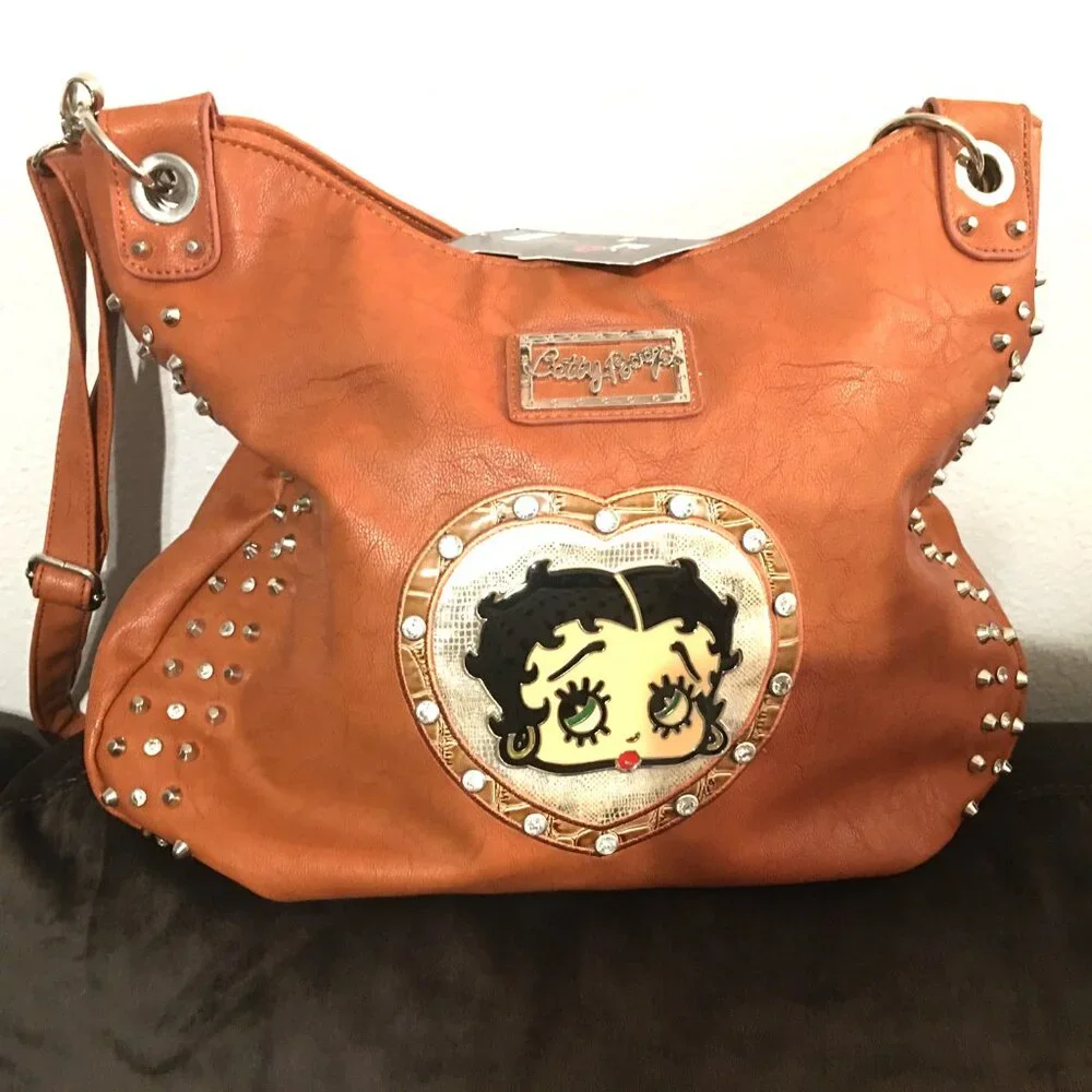 Betty Boop Faux Leather Brown Purse 17x12 - LAST ONE